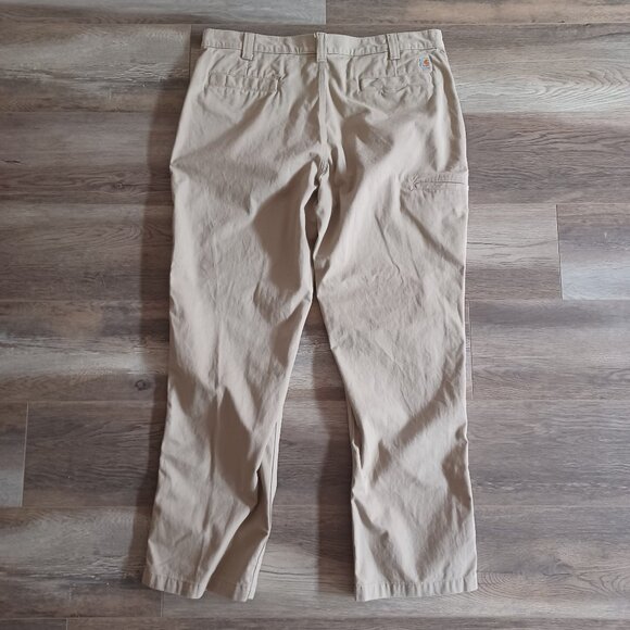 Carhartt Pant Men 40x32 Relaxed Fit Twill Work Pant Beige Workwear - Picture 3 of 6